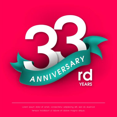 Yıldönümü Amblemler şablon tasarımı