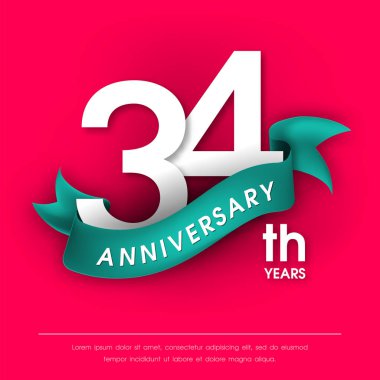 Yıldönümü Amblemler şablon tasarımı