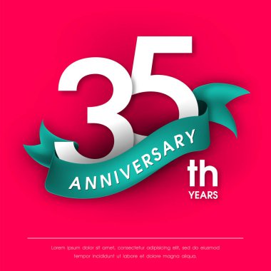 Yıldönümü Amblemler şablon tasarımı