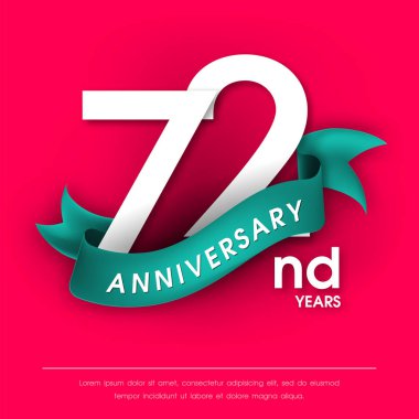 Yıldönümü Amblemler şablon tasarımı