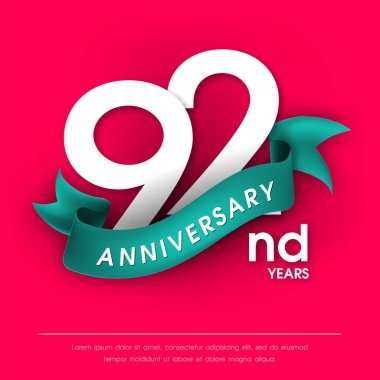 Yıldönümü Amblemler şablon tasarımı