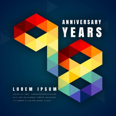 Yıldönümü Amblemler şablon tasarımı