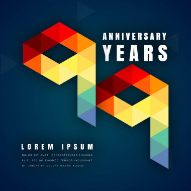 Yıldönümü Amblemler şablon tasarımı