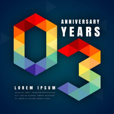 Yıldönümü Amblemler şablon tasarımı