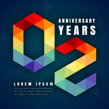 Yıldönümü Amblemler şablon tasarımı