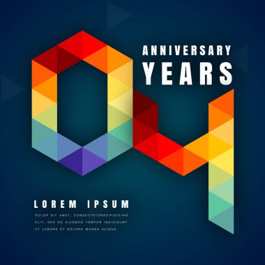 Yıldönümü Amblemler şablon tasarımı