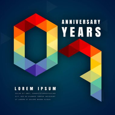 Yıldönümü Amblemler şablon tasarımı