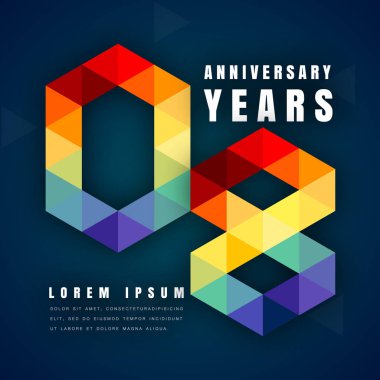 Yıldönümü Amblemler şablon tasarımı