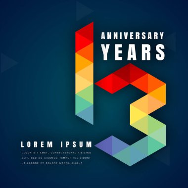 Yıldönümü Amblemler şablon tasarımı