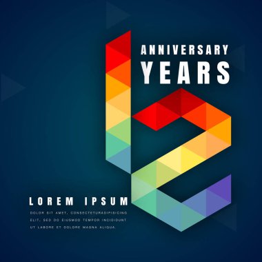 Yıldönümü Amblemler şablon tasarımı