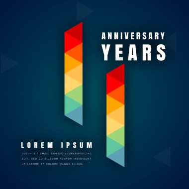 Yıldönümü Amblemler şablon tasarımı