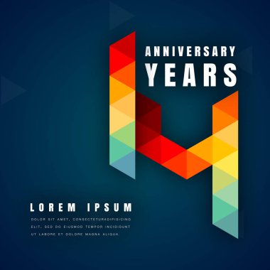 Yıldönümü Amblemler şablon tasarımı