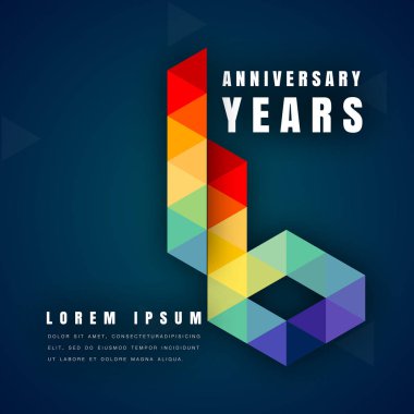 Yıldönümü Amblemler şablon tasarımı