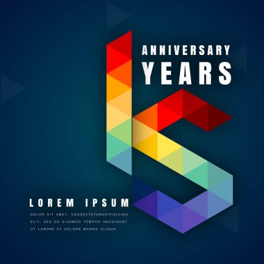 Yıldönümü Amblemler şablon tasarımı