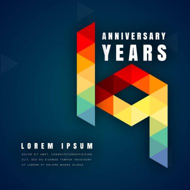 Yıldönümü Amblemler şablon tasarımı