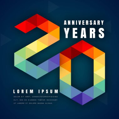 Yıldönümü Amblemler şablon tasarımı