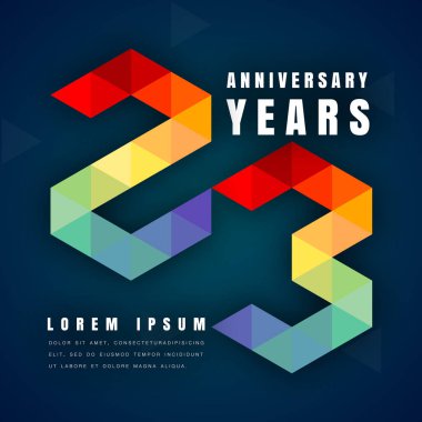 Yıldönümü Amblemler şablon tasarımı