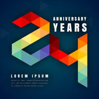 Yıldönümü Amblemler şablon tasarımı