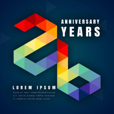 Yıldönümü Amblemler şablon tasarımı