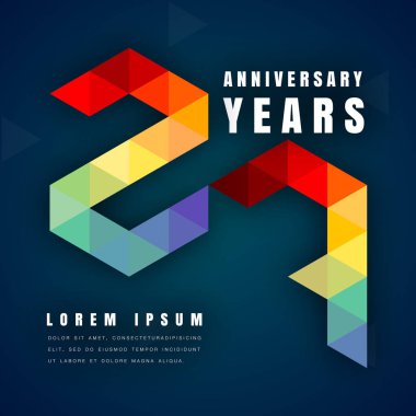 Yıldönümü Amblemler şablon tasarımı