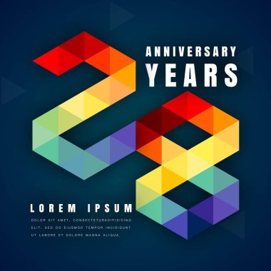 Yıldönümü Amblemler şablon tasarımı