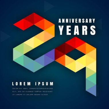 Yıldönümü Amblemler şablon tasarımı