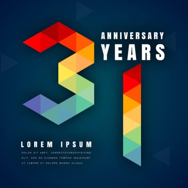 Yıldönümü Amblemler şablon tasarımı