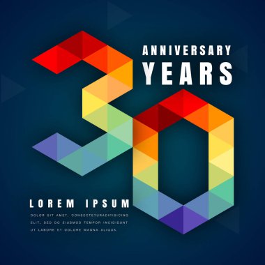 Yıldönümü Amblemler şablon tasarımı