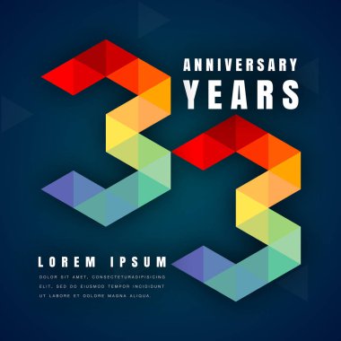 Yıldönümü Amblemler şablon tasarımı