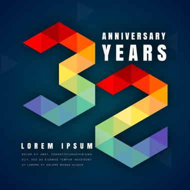 Yıldönümü Amblemler şablon tasarımı