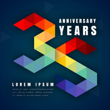 Yıldönümü Amblemler şablon tasarımı