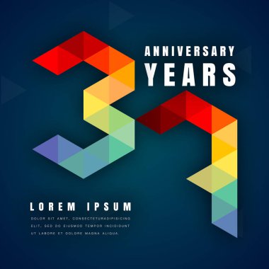 Yıldönümü Amblemler şablon tasarımı