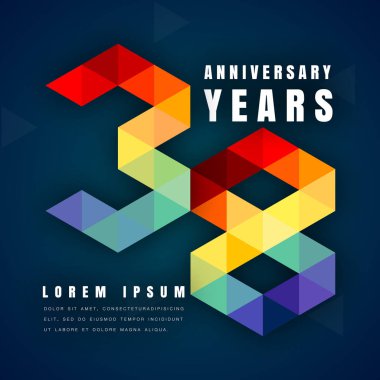 Yıldönümü Amblemler şablon tasarımı