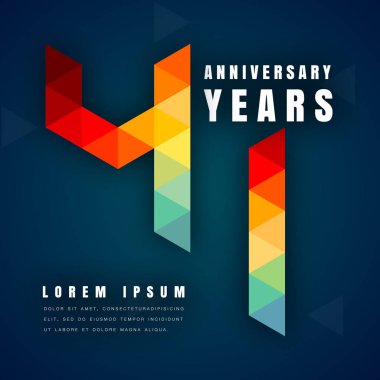 Yıldönümü Amblemler şablon tasarımı