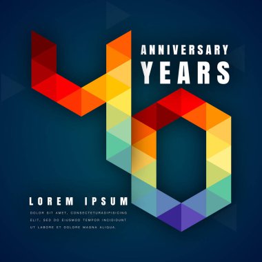 Yıldönümü Amblemler şablon tasarımı