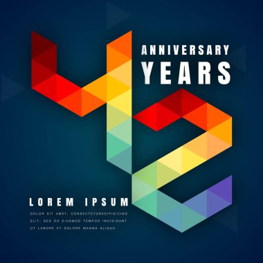 Yıldönümü Amblemler şablon tasarımı