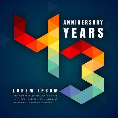 Yıldönümü Amblemler şablon tasarımı