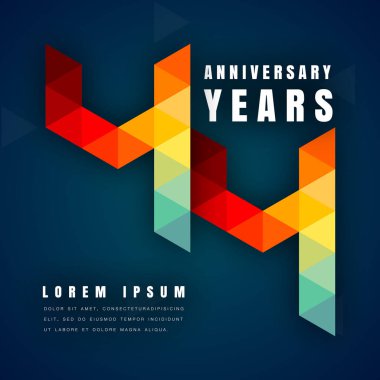 Yıldönümü Amblemler şablon tasarımı