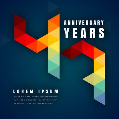 Yıldönümü Amblemler şablon tasarımı