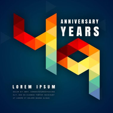 Yıldönümü Amblemler şablon tasarımı