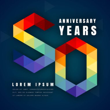 Yıldönümü Amblemler şablon tasarımı