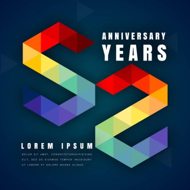 Yıldönümü Amblemler şablon tasarımı