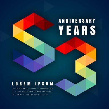 Yıldönümü Amblemler şablon tasarımı