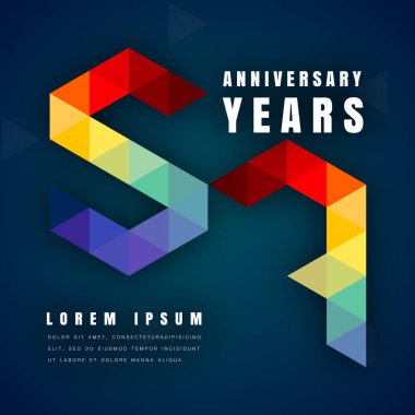 Yıldönümü Amblemler şablon tasarımı
