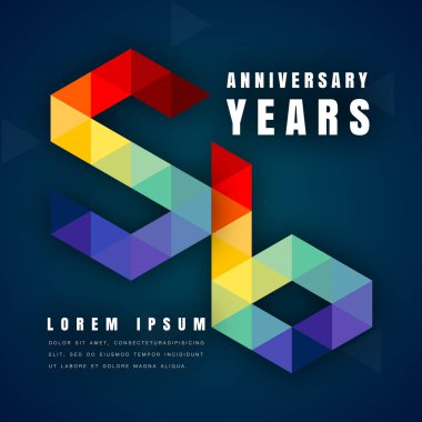 Yıldönümü Amblemler şablon tasarımı