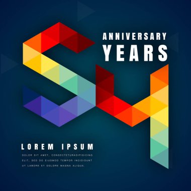 Yıldönümü Amblemler şablon tasarımı