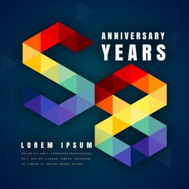 Yıldönümü Amblemler şablon tasarımı