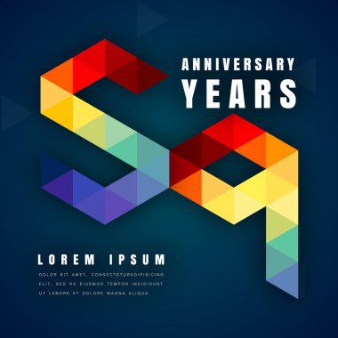 Yıldönümü Amblemler şablon tasarımı