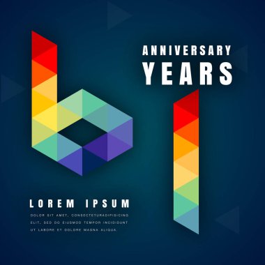 Yıldönümü Amblemler şablon tasarımı