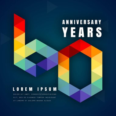 Yıldönümü Amblemler şablon tasarımı